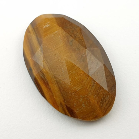 Tiger's eye faceted cabochon 30x19 mm no 24 Tiger's eye faceted cabochon 30x19 mm no 24