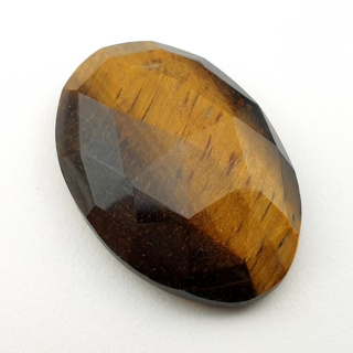Tiger's eye faceted cabochon 30x20 mm no 19