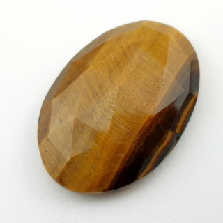 Tiger's eye faceted cabochon 30x21 mm no 22