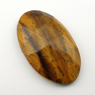 Tiger's eye faceted cabochon 31x19 mm no 23