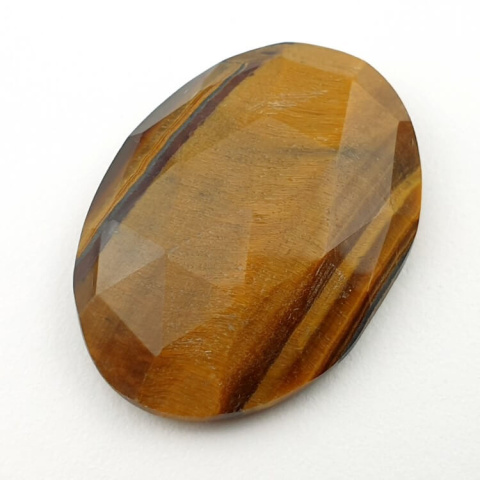 Tiger's eye faceted cabochon 33x24 mm no 21 Tiger's eye faceted cabochon 33x24 mm no 21