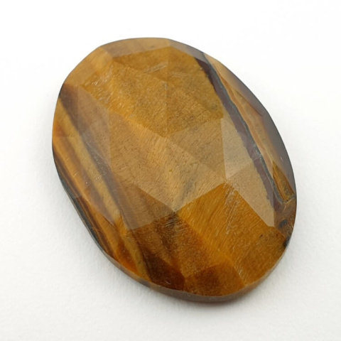 Tiger's eye faceted cabochon 33x24 mm no 21 Tiger's eye faceted cabochon 33x24 mm no 21