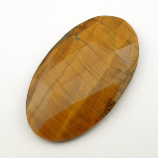 Tiger's eye faceted cabochon 37x22 mm no 3