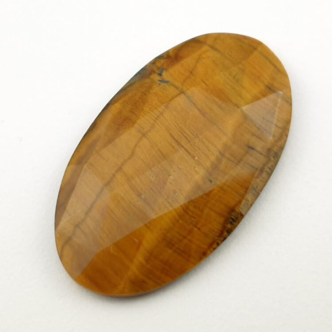 Tiger's eye faceted cabochon 37x22 mm no 3 Tiger's eye faceted cabochon 37x22 mm no 3