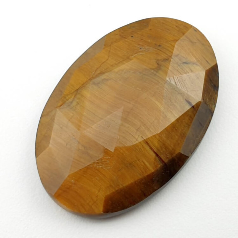 Tiger's eye faceted cabochon 38x25 mm no 16 Tiger's eye faceted cabochon 38x25 mm no 16
