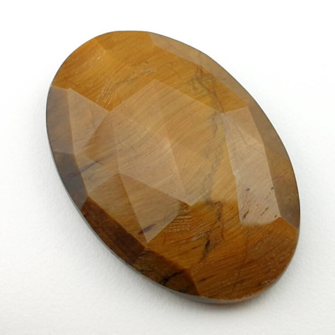 Tiger's eye faceted cabochon 38x25 mm no 16 Tiger's eye faceted cabochon 38x25 mm no 16