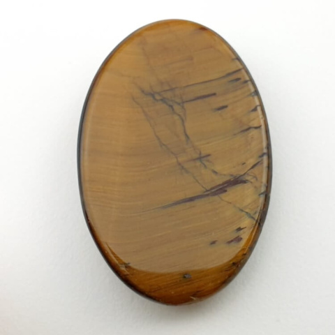 Tiger's eye faceted cabochon 38x25 mm no 16 Tiger's eye faceted cabochon 38x25 mm no 16