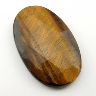 Tiger's eye faceted cabochon 39x25 mm no 17