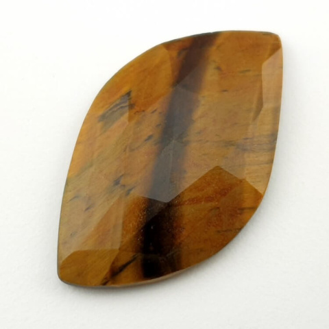 Tiger's eye faceted cabochon 40x24 mm no 4 Tiger's eye faceted cabochon 40x24 mm no 4