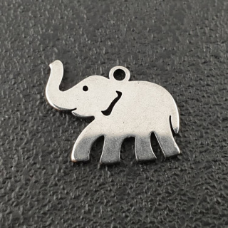 Pendant elephant stainless steel 14x11 mm 1pc