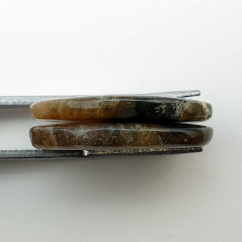 Agate pair of cabochons with hole 23x16 mm no. P235 Agate pair of cabochons with hole 23x16 mm no. P235