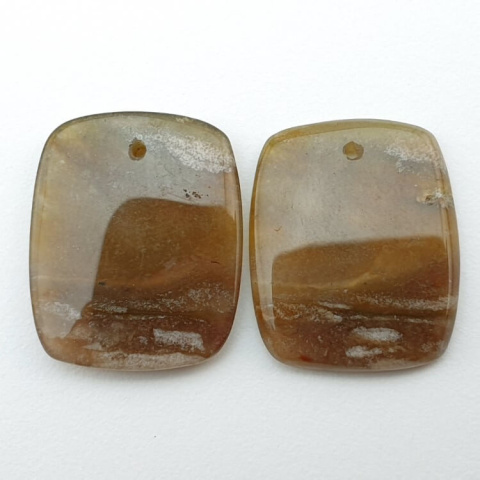 Agate pair of cabochons with hole 23x19 mm no P233 Agate pair of cabochons with hole 23x19 mm no P233