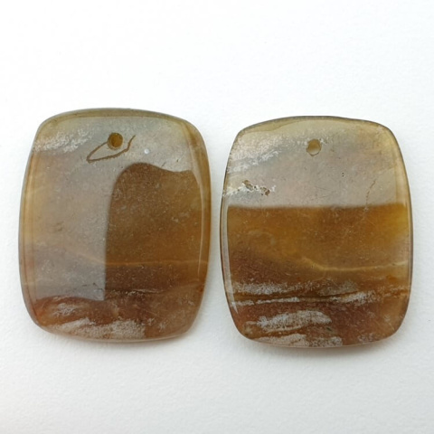 Agate pair of cabochons with hole 23x19 mm no P233 Agate pair of cabochons with hole 23x19 mm no P233