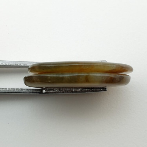 Agat para kaboszonów z dziurką 25x21 mm nr P232 Agat para kaboszonów z dziurką 25x21 mm nr P232