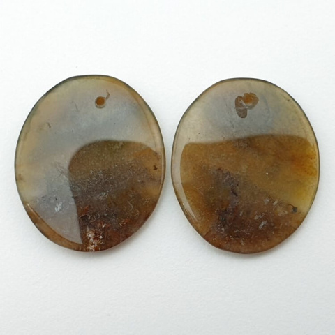 Agat para kaboszonów z dziurką 25x21 mm nr P232 Agat para kaboszonów z dziurką 25x21 mm nr P232