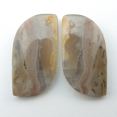 Agate pair of cabochons with hole 27x13 mm no. P234 Agate pair of cabochons with hole 27x13 mm no. P234