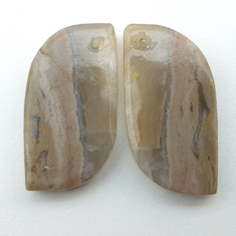 Agate pair of cabochons with hole 27x13 mm no. P234 Agate pair of cabochons with hole 27x13 mm no. P234