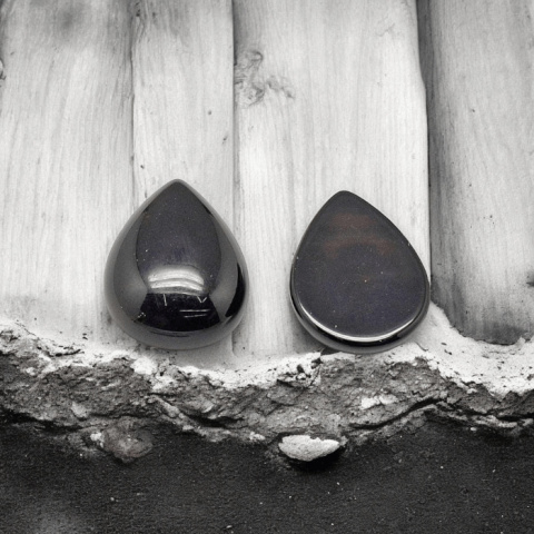 Black agate cabochon teardrop 18x13 mm 1 pcs Black agate cabochon teardrop 18x13 mm 1 pcs