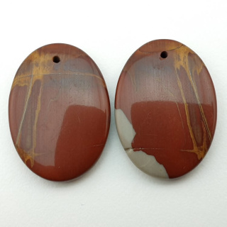 Jasper noreena pair of cabochons with hole 25x18 mm no. P292