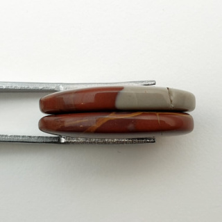 Jasper noreena pair of cabochons with hole 25x18 mm no. P292