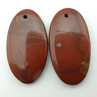 Jasper noreena pair of cabochons with hole 27x15 mm no P291