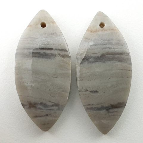 Jasper pair of cabochons with hole 25x13 mm no. P128 Jasper pair of cabochons with hole 25x13 mm no. P128