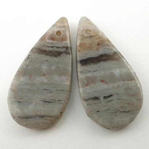Jasper pair of cabochons with hole 27x14 mm no P121 Jasper pair of cabochons with hole 27x14 mm no P121