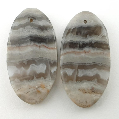 Jasper pair of cabochons with hole 29x15 mm no. P133 Jasper pair of cabochons with hole 29x15 mm no. P133