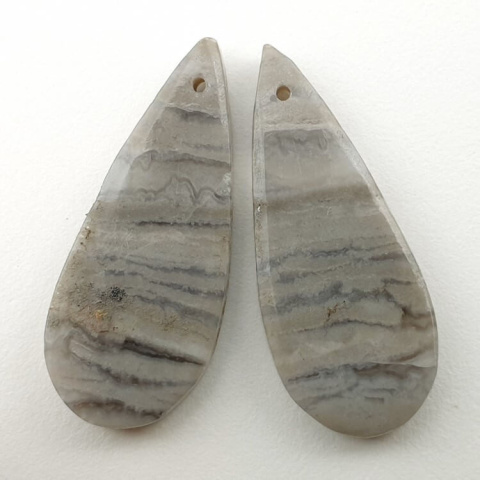 Jasper pair of cabochons with hole 32x13 mm no. P122 Jasper pair of cabochons with hole 32x13 mm no. P122