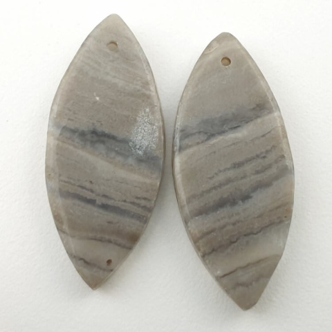Jasper pair of cabochons with hole 33x14 mm no P139 Jasper pair of cabochons with hole 33x14 mm no P139