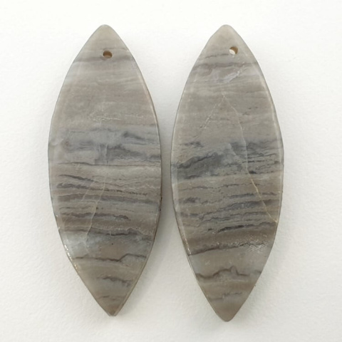 Jasper pair of cabochons with hole 37x14 mm no P131 Jasper pair of cabochons with hole 37x14 mm no P131