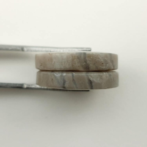 Jasper pair of cabochons with hole fi 19 mm no P123 Jasper pair of cabochons with hole fi 19 mm no P123