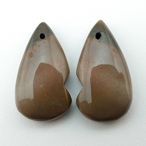 Jasper polychrome pair of cabochons with hole 24x13 mm no. P183 Jasper polychrome pair of cabochons with hole 24x13 mm no. P183