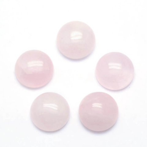 Pink quartz cabochon dia. 8 mm 1 pc Pink quartz cabochon dia. 8 mm 1 pc