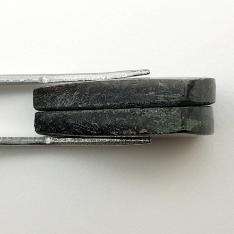 Nuummite pair of cabochons with hole 27x18 mm No. P311 Nuummite pair of cabochons with hole 27x18 mm No. P311