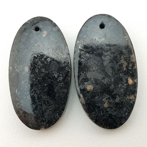 Nuummit pair of 28x15 mm hole cabochons no P295 Nuummit pair of 28x15 mm hole cabochons no P295