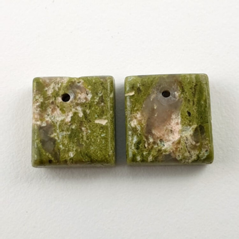 Unakit pair of cabochons with hole 11x10 mm no. P146 Unakit pair of cabochons with hole 11x10 mm no. P146