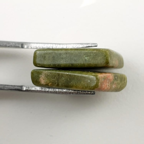Unakite pair of cabochons with hole 17x13 mm no P151 Unakite pair of cabochons with hole 17x13 mm no P151