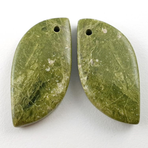 Unakitee pair of cabochons with hole 25x13 mm no. P152 Unakitee pair of cabochons with hole 25x13 mm no. P152