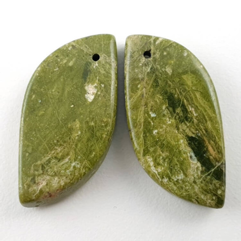 Unakitee pair of cabochons with hole 25x13 mm no. P152 Unakitee pair of cabochons with hole 25x13 mm no. P152