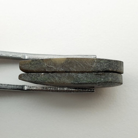 Variolite pair of cabochons with hole 22x12 mm no P256 Variolite pair of cabochons with hole 22x12 mm no P256