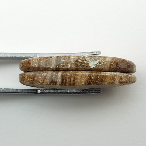 Aragonit para kaboszonów z dziurką 28x14 mm nr P427 Aragonit para kaboszonów z dziurką 28x14 mm nr P427