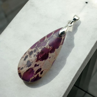 Imperial jasper pendant 35x15 mm no. 123