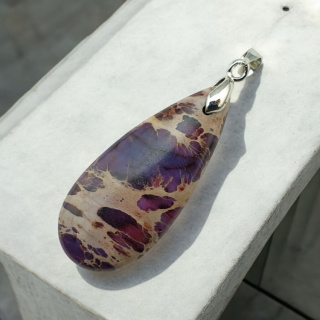 Imperial jasper pendant 35x15 mm no. 124