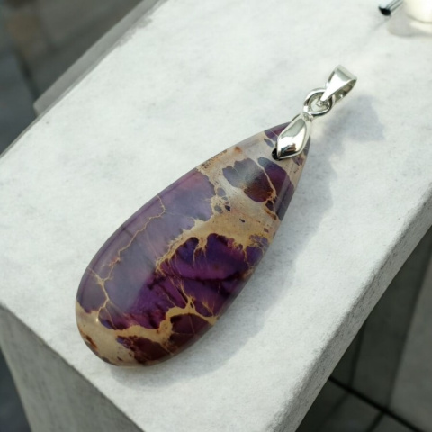 Imperial jasper pendant 35x15 mm no. 131 Imperial jasper pendant 35x15 mm no. 131