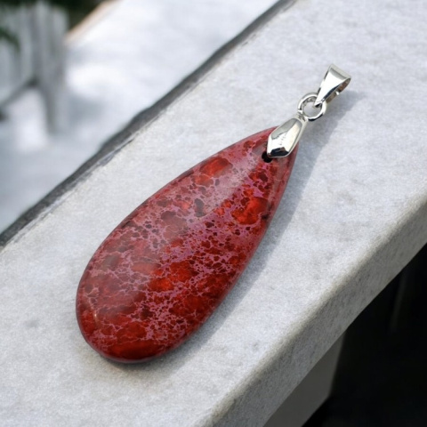Imperial jasper pendant 35x15 mm no. 75