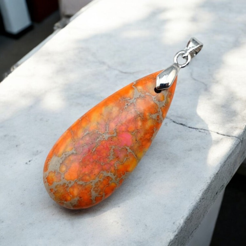 Imperial jasper pendant 35x15 mm no 98 Imperial jasper pendant 35x15 mm no 98