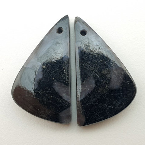 Jasper gabbro pair of cabochons with hole 25x13 mm no. P447 Jasper gabbro pair of cabochons with hole 25x13 mm no. P447