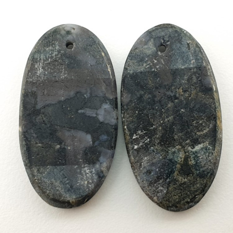 Jasper gabbro pair of cabochons with hole 26x14 mm no P439 Jasper gabbro pair of cabochons with hole 26x14 mm no P439