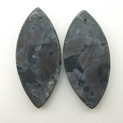 Jasper gabbro pair of cabochons with hole 31x14 mm no. P441 Jasper gabbro pair of cabochons with hole 31x14 mm no. P441